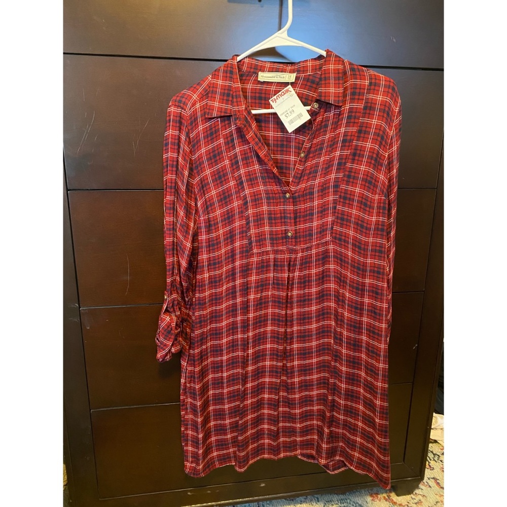 NWT Abercrombie Plaid Dress